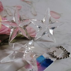 12Pcs 56mm Acrylic Crystal Star Shaped Pendant Chandelier Curtain Wedding Party
