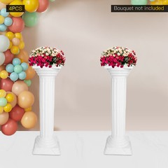 4pcs Column Pillar Pedestal Statue Sculpture Decor Roman Architecture Sculpture