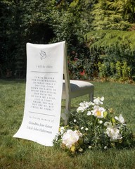 Personalized Linen Memorial Sign, Custom Family Memorial Wedding Banner