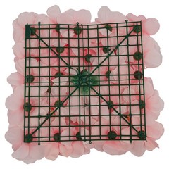 6pcs Artificial Flower Walls Pink Dahlia Rose Panels for Wedding Décor 15*15in