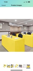 YellowTablecloth 2 Pack Fitted Rectangle 6FT Open Back Washable Trade Show Cover