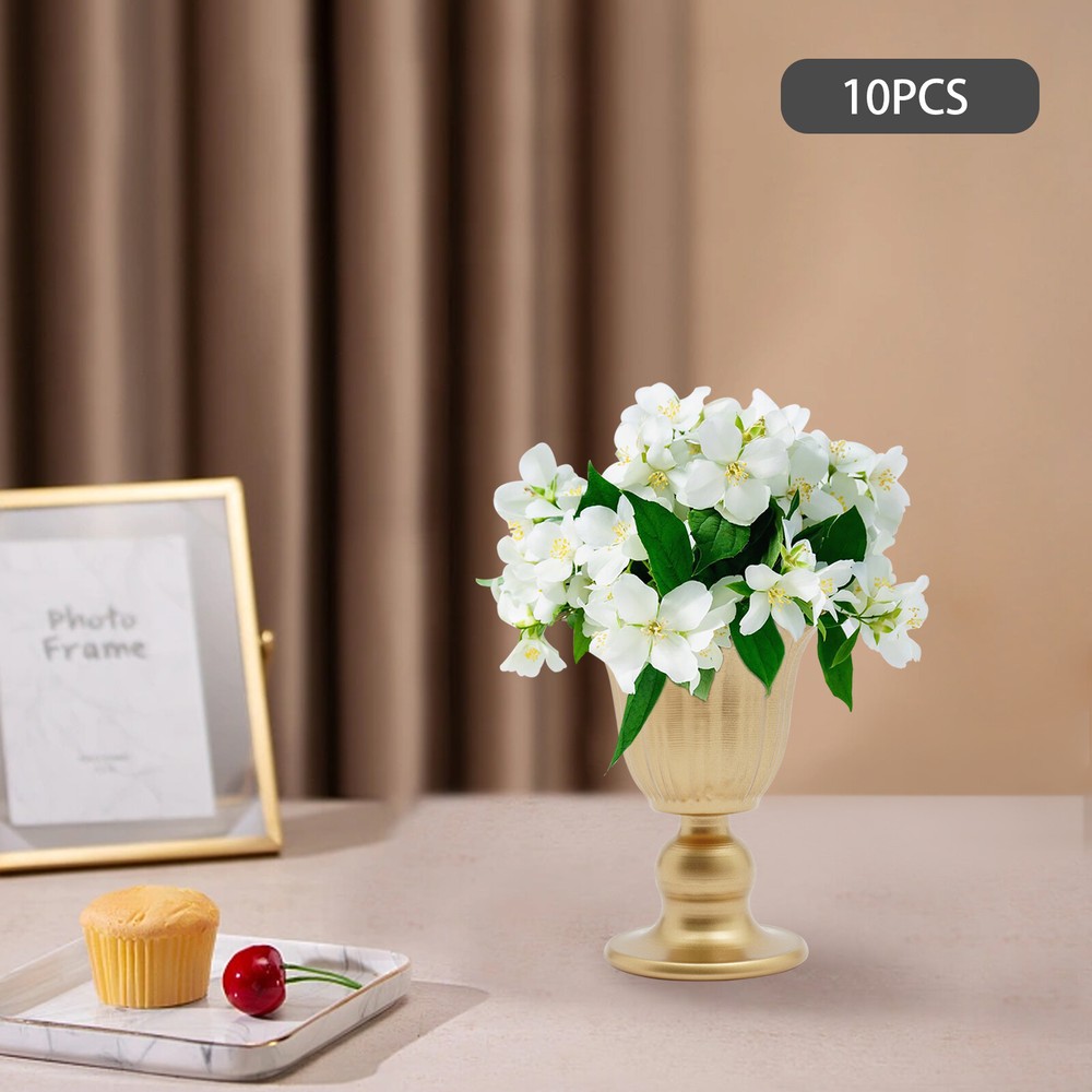 10x Metal Flower Trumpet Vases DIY Elegant Wedding Tabletop Centerpieces Vases