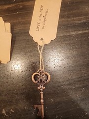Decorative Pewter Key Bottle Opener Key to Happiness Is Love Set Of 20