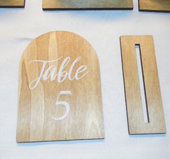 Table Number 1-10 Shower Wedding Party Family Reunions Wooden Natural 4″ by 3″