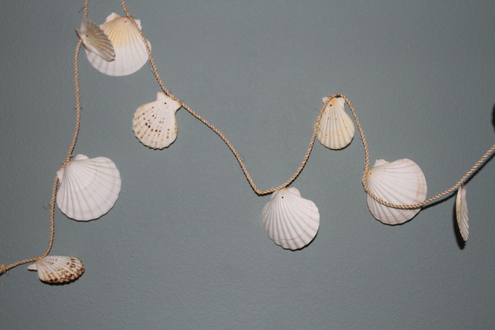 Beach Wedding Gazebo Archway Seashell Garland Large Long Size, 68″ +, G-89