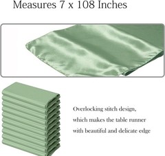 Sage Chair Sashes Bows 50 Pack Fitted Satin Chair Ribbons 7×108 Inches Chairs