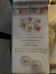 Lot Of Five Large White Paper Flower Wall Decor, Perfect Home – Wedding Event