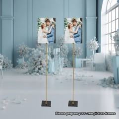 63in Metal Wedding Poster Easel Stand Adjustable Commercial Advertising Stand