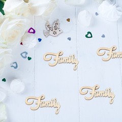 15Pcs Eco Friendly Wooden Wedding Wood Piece Family Decor for Party