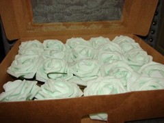 Ling’s Moment 25 pcs 3″ Artificial Faux Foam Roses with Stem Weddings/MINT GREEN