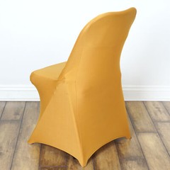 10 Gold Stretchable Spandex Chair Covers Wedding Banquet Reception Decorations