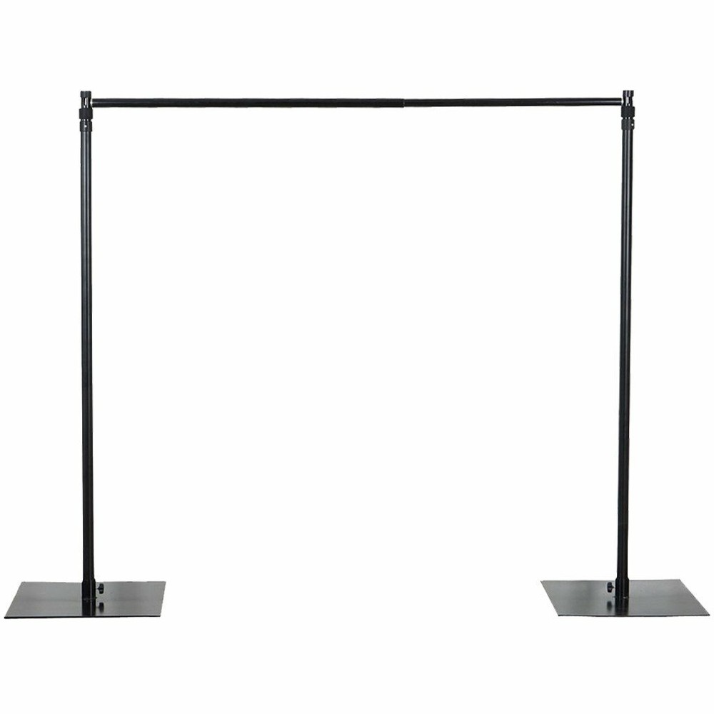 10 ft x10 ft BLACK Photography Backdrop Heavy Duty Stand Kit Background Wedding