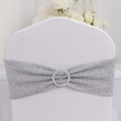 5 SILVER Spandex Chiavari Chair Cushion Covers Wedding Reception Party