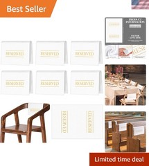 Large Reserved Seating Signs (6 Pcs) in Elegant Gold for Weddings & Receptions
