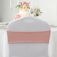 10 Dusty Rose Spandex STRETCHABLE CHAIR SASHES Wedding Party Decorations SALE