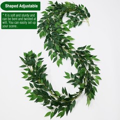 3 Strands Artificial Italian Ruscus Vines 78″ Silk Italian Ruscus Greenery Ga…