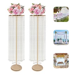 Large Gold Crystal Vases Centerpieces Flower Stand Wedding Centerpieces Decor