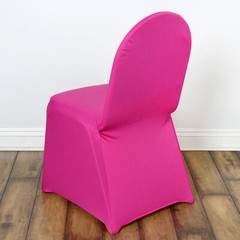 6 Fuchsia SPANDEX CHAIR COVERS for Wedding Banquet Party Reception Decorations