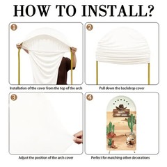 Customizable all-purpose arch stretch polyester backdrop for birthdays, weddings