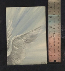 Angel,angel picture,Guardian Angel,original art,white,blue,angel wings,painting