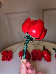Set of 15 Wired LEGO Floral Blooms – Roses & Red Orchids – Wedding / Event Decor