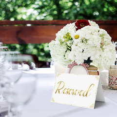 20 PCS Reserved Signs for Wedding Reserved Table Signs for Wedding Engagement Br