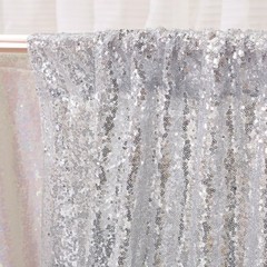 Stunning 6FT x 8FT Silver Sequin Photography Backdrop for Glamorous Occasions