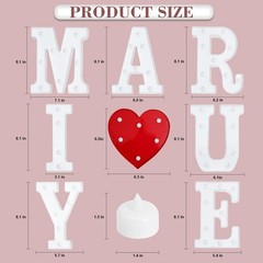 Light Up Proposal Sign Kit: ‘Marry Me’ with Flameless Candles & Romantic Petals