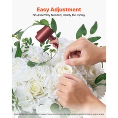Uimoso 10pcs Fake Flower Balls for Wedding Centerpieces 17.7-Inch Arrangement