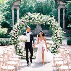 Round Backdrop Stand Metal Double Hoop Wedding Party Balloon Flower Arch Frame
