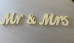 Mr & Mrs Wedding Sign Tabletop Reception Wooden Party Decoration Standing