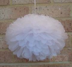 18x lilac grey white paper pom pom wedding birthday party babyshower venue decor
