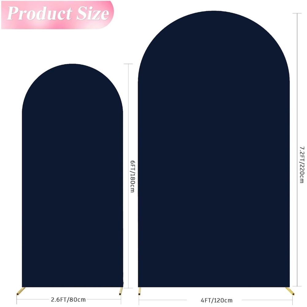 Double-Sided Arch Cover Set – Navy Blue, 2 Pieces