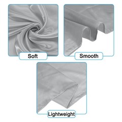 35 Inch Square Satin Head Scarf Silk Feeling Hair Scarf, Light Grey