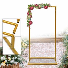 1m Metal Wedding Arch Stand Backdrop Flower Frame Garden Party Ballon Prop Decor