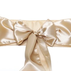 100 Champagne Gold Satin Chair Sashes Silky Sateen Chair Bow wedding party décor
