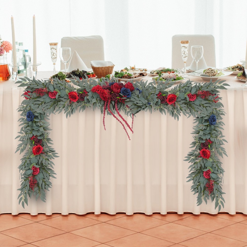 Wedding Garland Artificial Eucalyptus 9ft Floral Swag for Table Arch