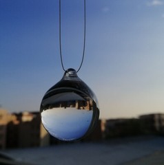 10pcs 30mm Transparent Crystal Smooth Ball 1Hole Crystal Hanging Wedding Pendant