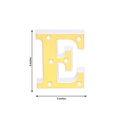 6″ tall GOLD E LED Lighted Marquee Letters Sign Party Wedding Events Decorations
