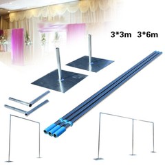 10x10ft/10x20ft Wedding Party Backdrop Stand Pipe Kit Curtain Frame Telescopic