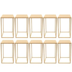 10pcs 24″ tall Matte Gold Geometric Metal Stands Wedding Flower Vase Holders