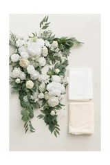Ling’s moment Artificial Wedding Arch Flowers Kit Pack of 4, 2pcs Hanging Sil…