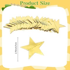 Star Garland, Gold Star Garland Banner, 10PCS 132 Feet Double Side Star Hangi…