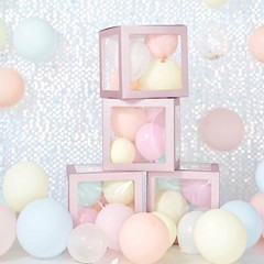 2 pcs 12″ Transparent Balloon Boxes Wedding Party Home Decorations Events Sale