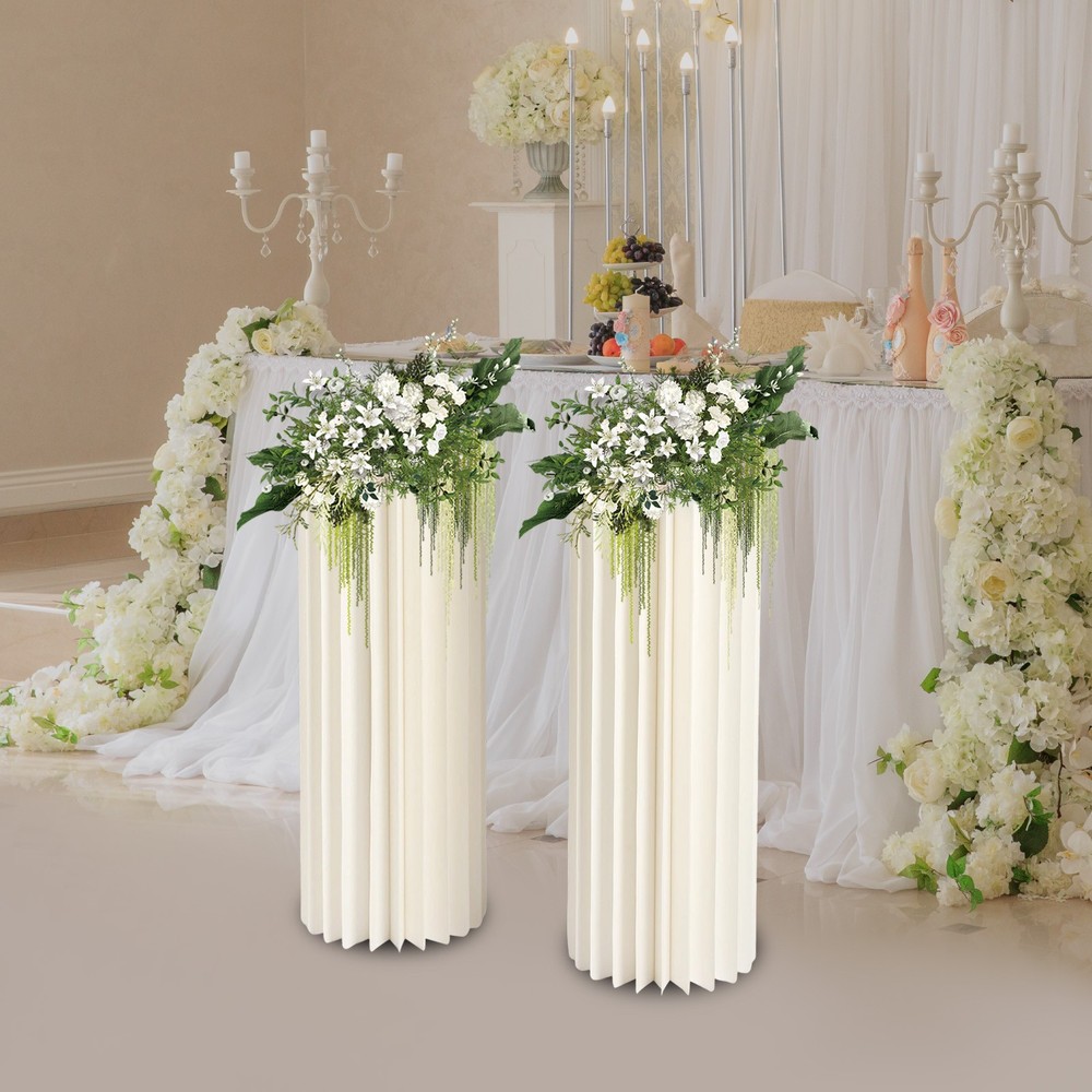 2 Pcs 31.5in Tall Flower Vase Flowers Stand for Party Tables Decorations