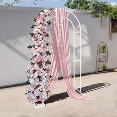 White Open Arch Backdrop Stand,120*40*220cm U Shaped Wedding Arches,Metal Stand