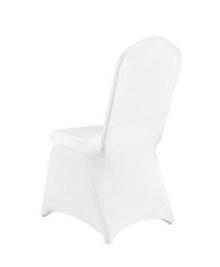 Stretch Spandex Wedding Party Arched Front Chair Covers White (50pcs)