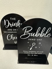 Various wedding signs Memorial, Gifts, Table Numbers 1-11, Bar, Wooden, Acrylic