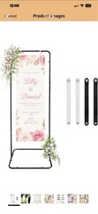 Sturdy Black Metal Wedding Welcome Sign Easel for Seating Charts & Decor