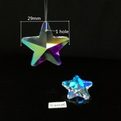 10PC 29mm Star ABcolor Crystal Prism Pendant Bead SunCatcher Charms Ornament DIY